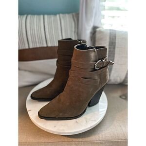 Qupid suede green boots